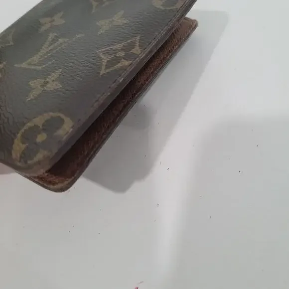 Vintage Louis Vuitton Men's LV Brown Bi-Fold Leather Wallet Monogram Card Bill - Picture 12 of 13